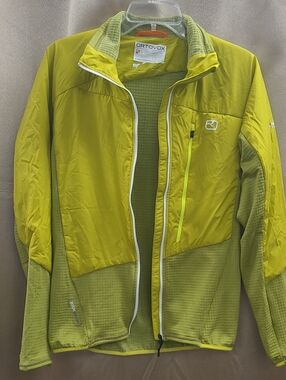 ORTOVOX Lime Green Lightweight Hybrid Jacket Men